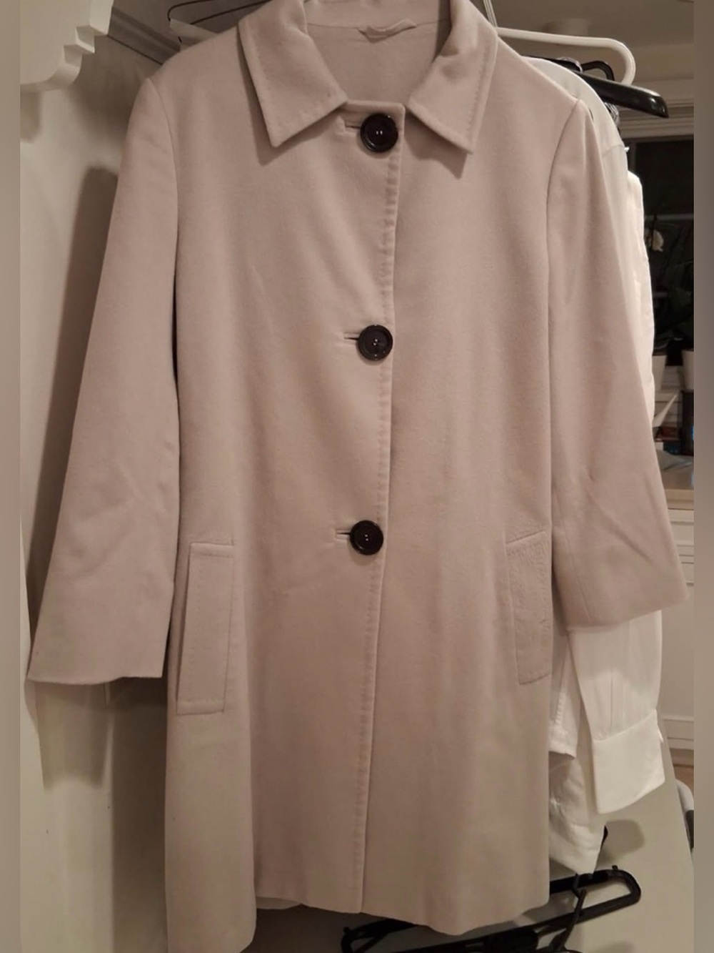 Kiton authentic Light Beige Single-Breasted Pea Coat - 100% cashmere ((Vintage))